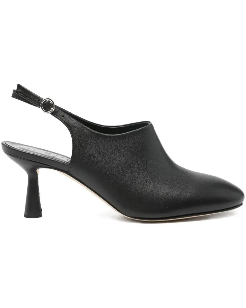 aeyde Malin Heel Round Toe Pumps Black
