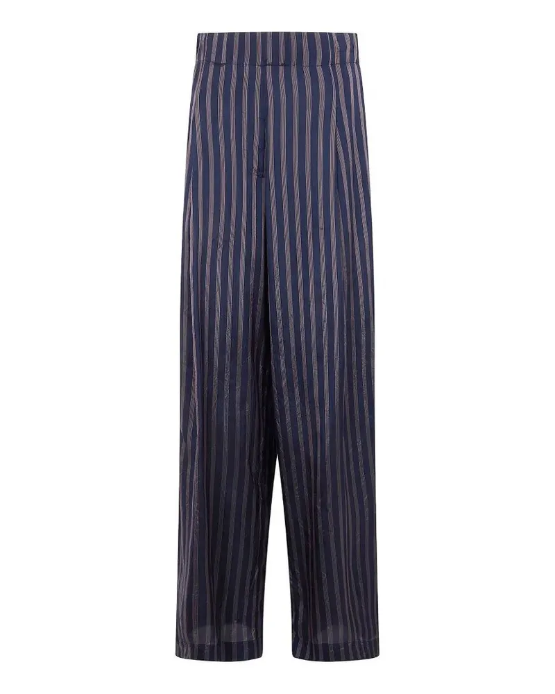 Dries van Noten Pila" Wide Leg Trousers Blue
