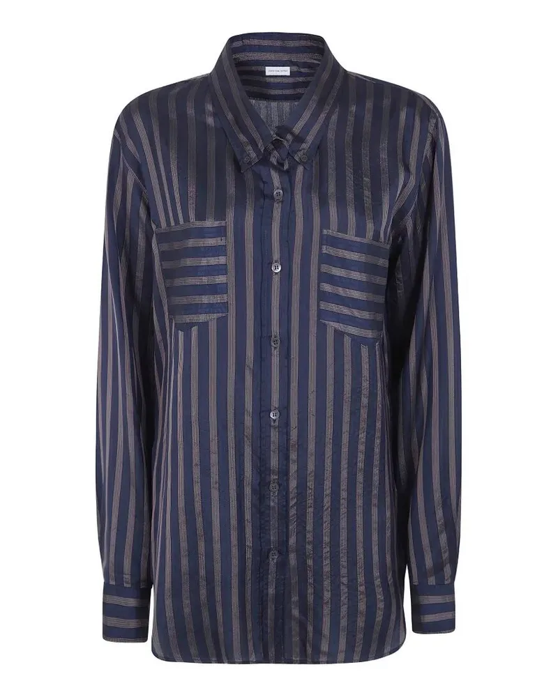 Dries van Noten Cheers Shirt Blue