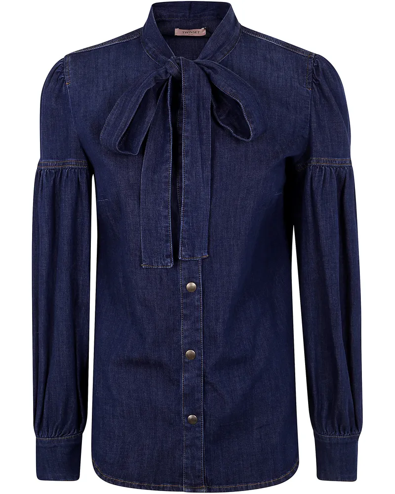 Twin-Set Denim Shirt By Twinset Blue