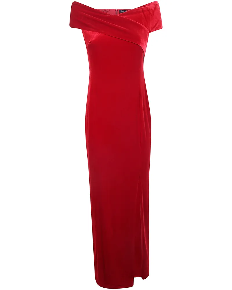 Ralph Lauren Dress Velvet "Lauren Red Velvet Red