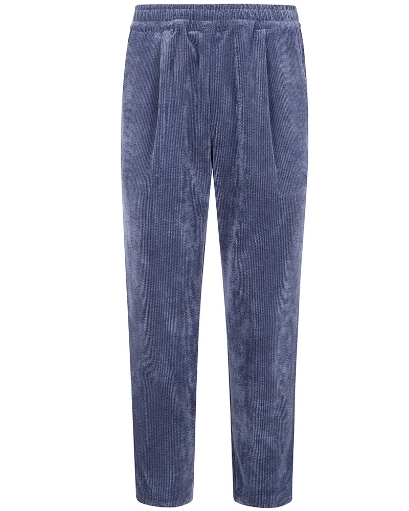 Family First Chino Velvet Trousers Blue