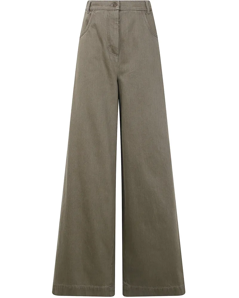 Max Mara Wide Leg Pants "Mxm Alamaro Green