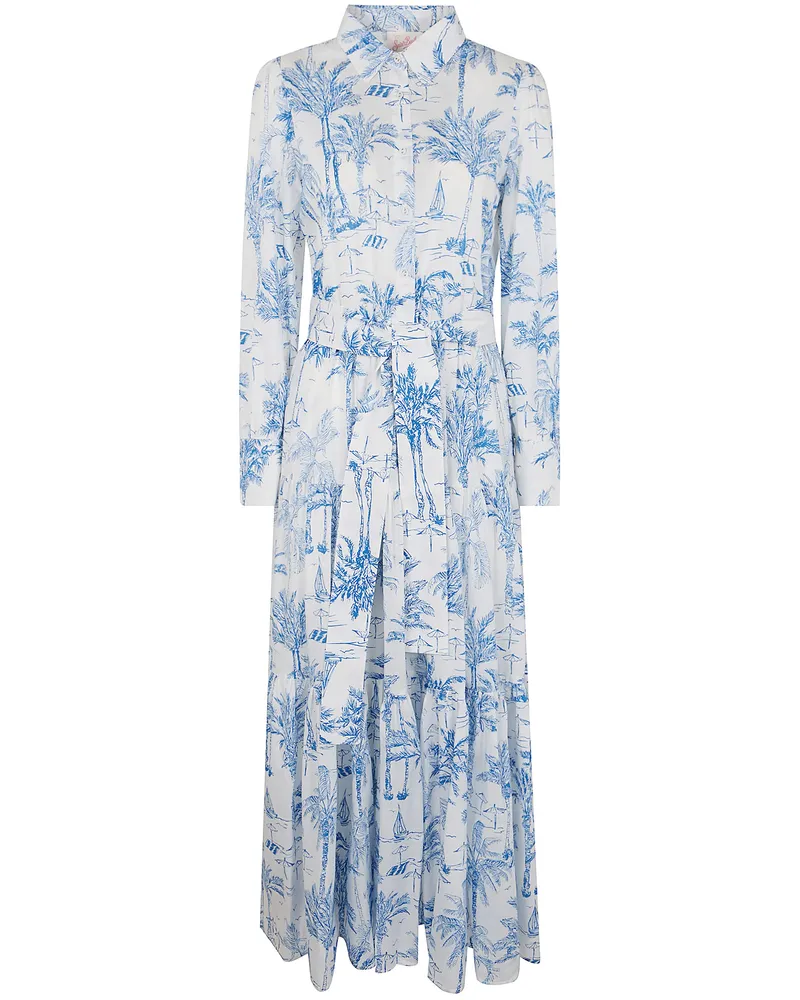 MC2 Saint Barth Jensen Long Chemisier Dress Blue