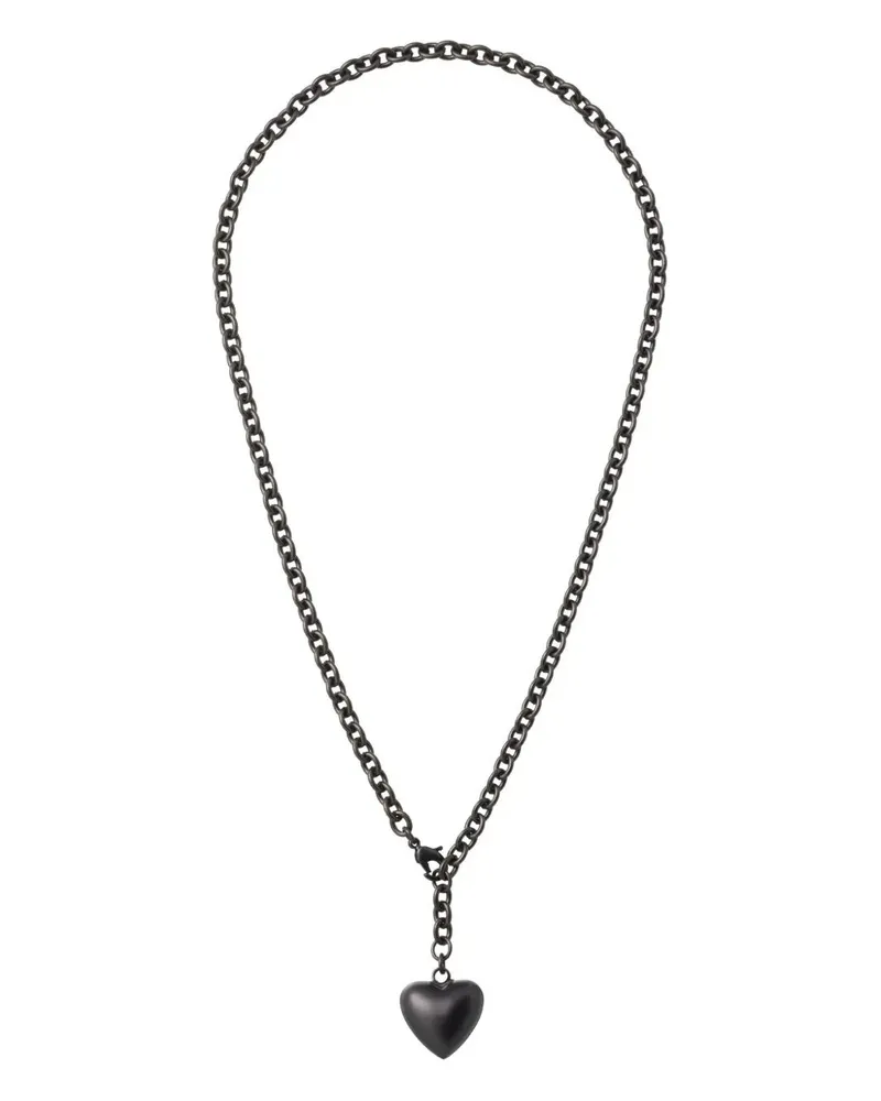 Roxanne Assoulin The Mini Puffy Heart" Necklace Black