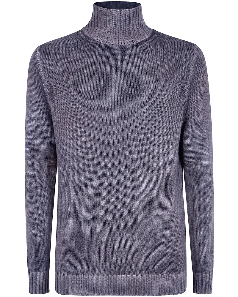 Avant Toi Sweater High Neck Pullover "Hand Painted Cashmere And Wool Brown