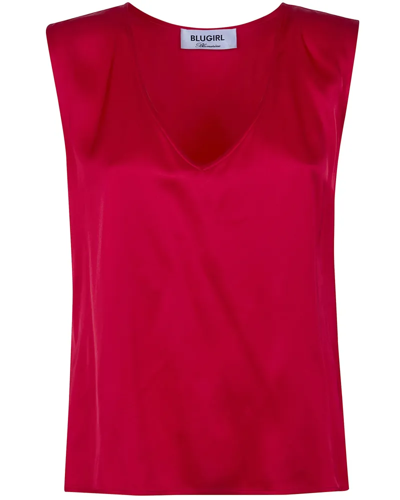 Blumarine Satin Top Red