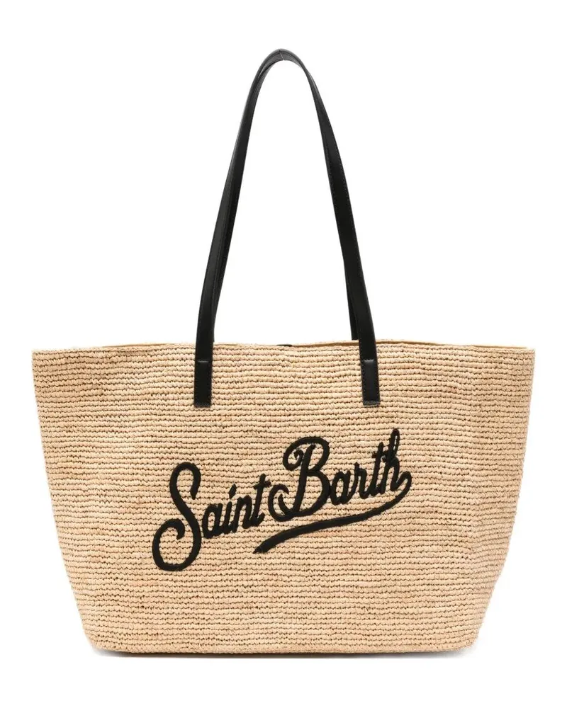 MC2 Saint Barth Raffia City Tote Bag Black