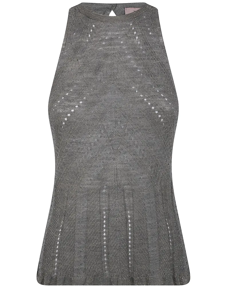 Twin-Set Round Neck Top Green