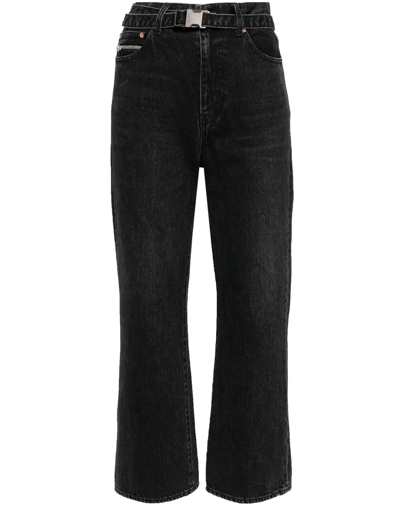 Sacai Boot Cut Denim Pants Black