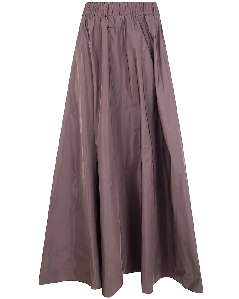 P.A.R.O.S.H. P. A.R. O H. "Pimpy26" Taffetas Long Skirt Brown
