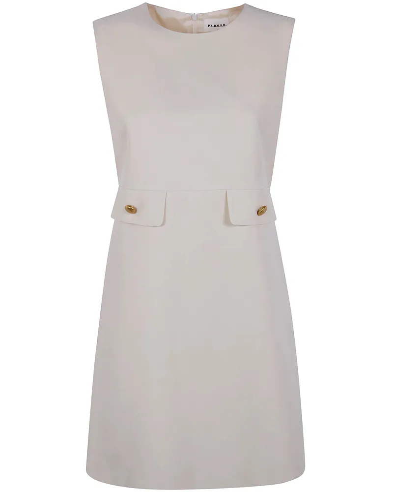P.A.R.O.S.H. P. A.R. O.S. H. 'Raisa26' Viscose Linen Mini Dress Beige