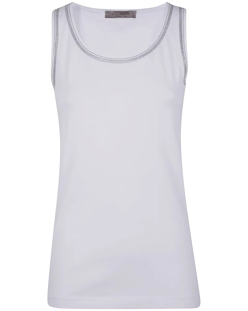 D.EXTERIOR D. EXTERIOR Cotton Jersey Tank Top White