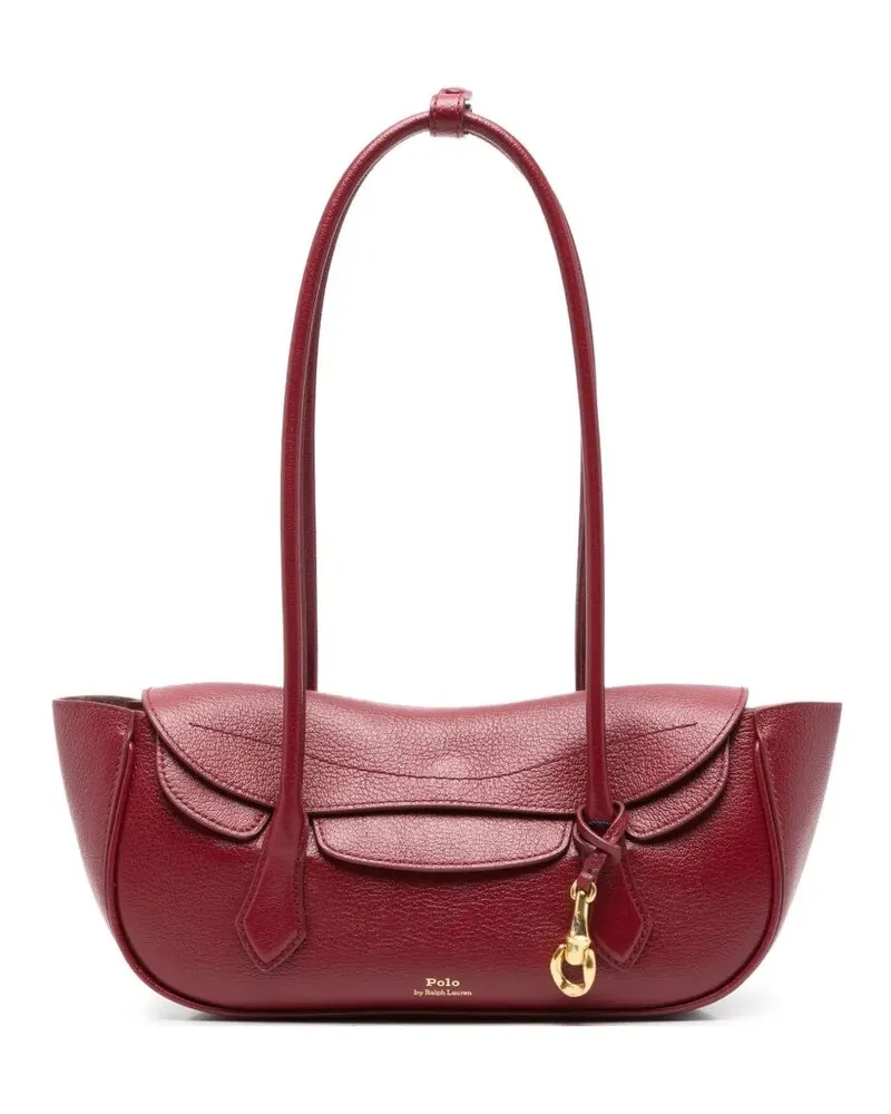Ralph Lauren Shoulder Bag Calf Leather "Small Shoulder Bag Red