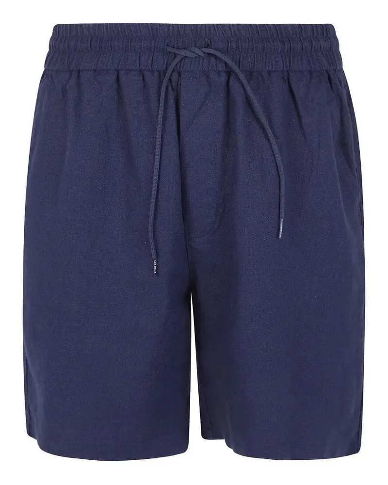 LES DEUX Otto" Linen Shorts Blue