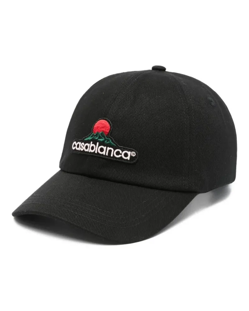 Casablanca Paris Casablanca Montagne Embroidered Patch Cap Black