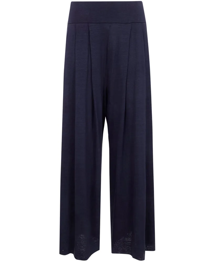 LABO.ART LABO. ART "Bubi" Lieto Linen Wide Leg Trousers Blue