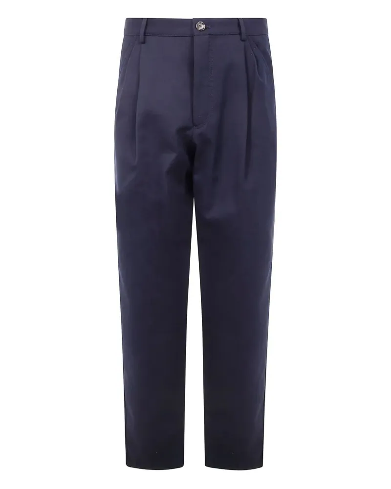 Brunello Cucinelli Double Pièces Chino Trousers Blue
