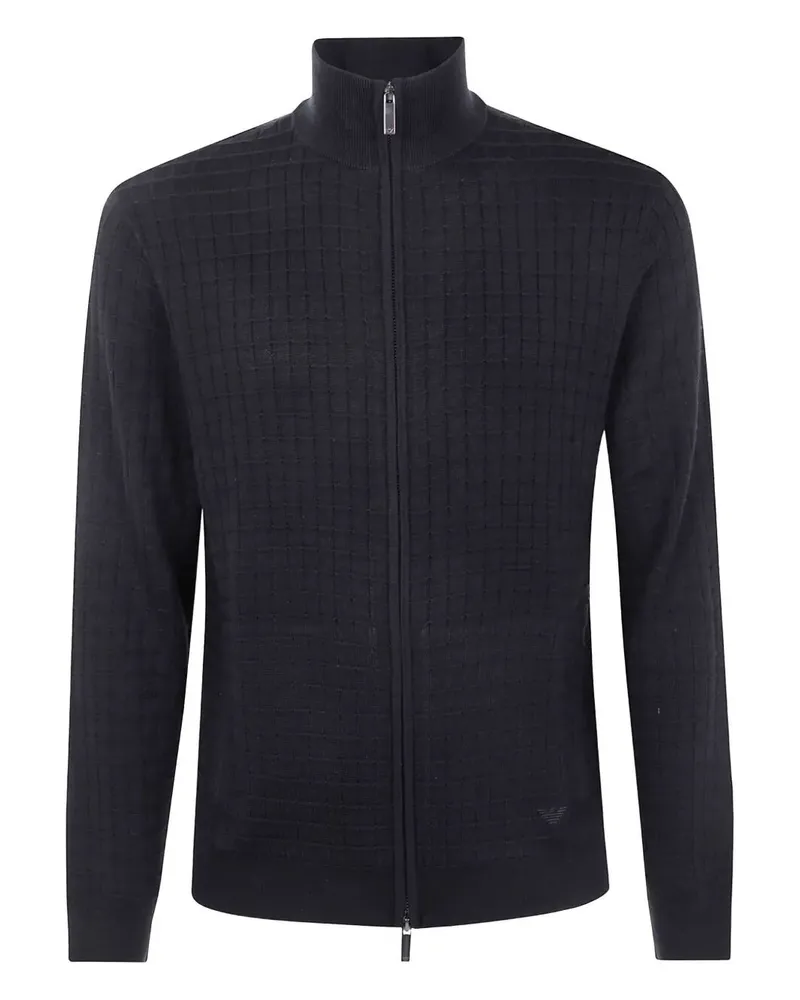 Emporio Armani Full Zip Turtle Neck Sweater Black