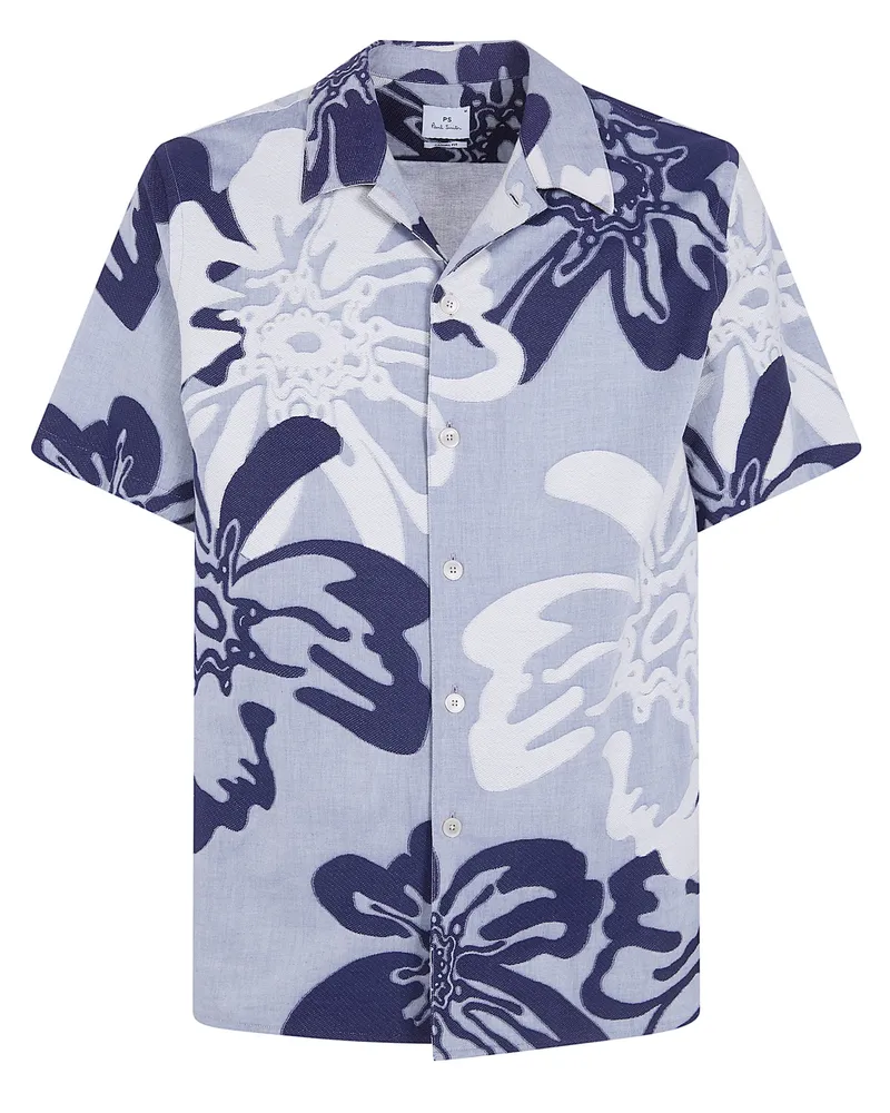 Paul Smith Mens Short Sleeves Casual Fit Shirt Blue