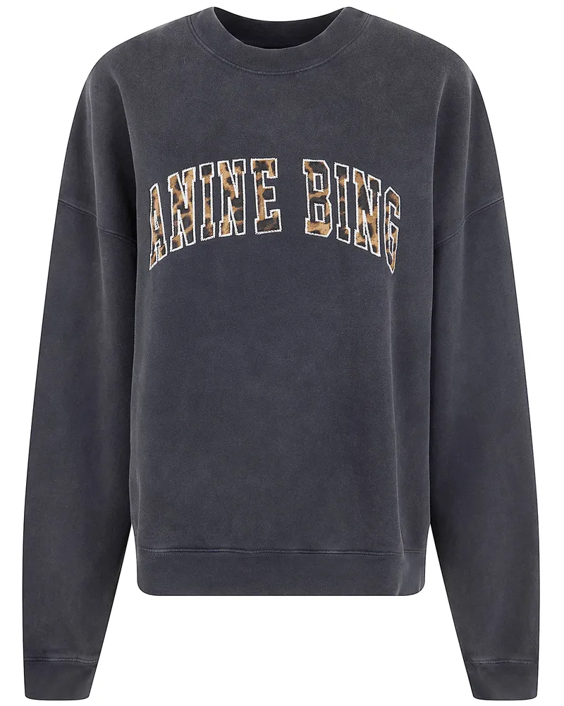 Anine Bing Miles' Sweatshirt Anine Bing Leopard Black