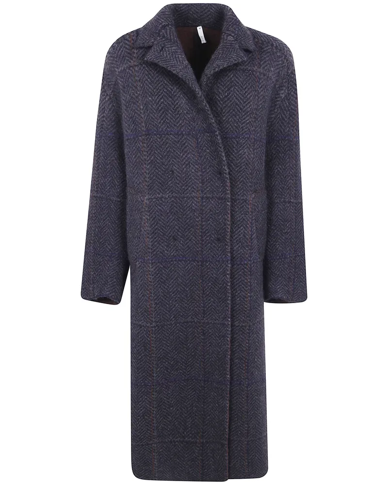 Boboutic Double-Breasted Coat "Spina Blue