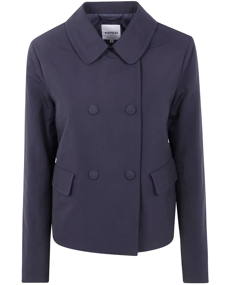 ASPESI Aranciata" Double Breasted Jacket Blue