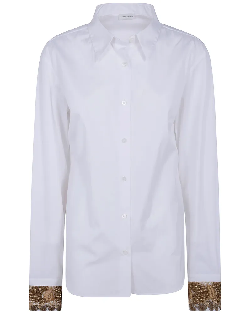 Dries van Noten Embroidered Shirt "Chloris White