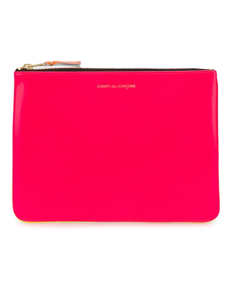 Comme des Garçons Super Fluo Leather Line Wallet By Comme Des G Pink