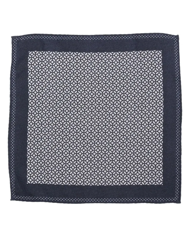 Brunello Cucinelli Pocket Square Blue