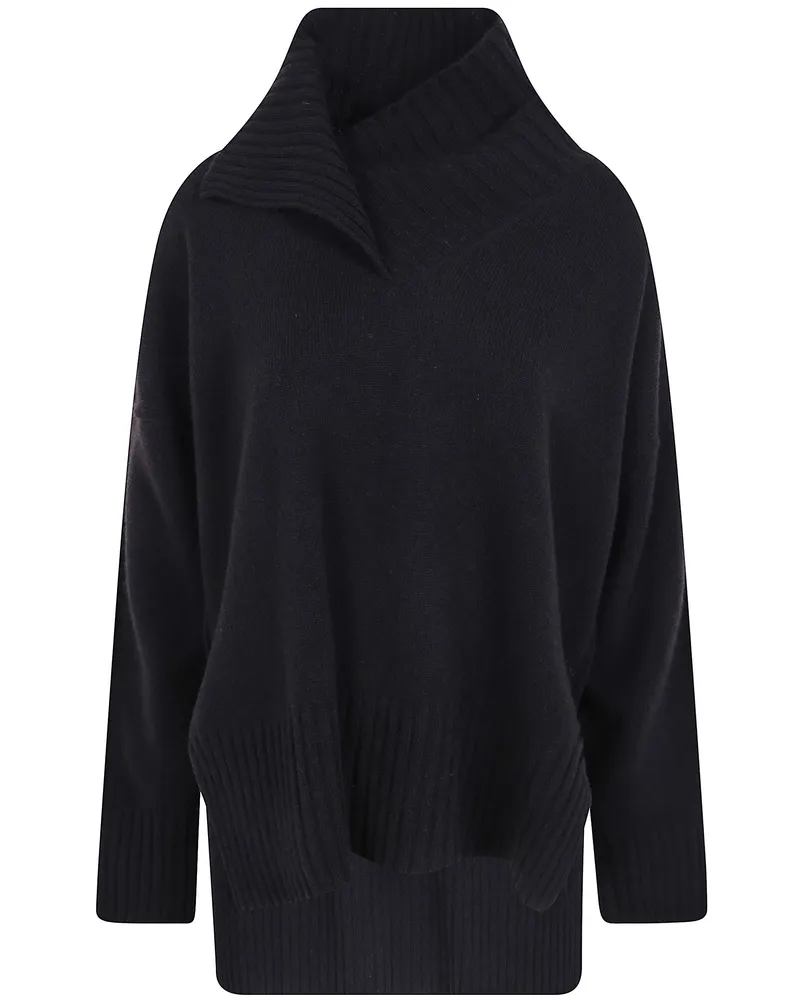 Pier Antonio Gaspari Sweater High Neck "High Neck Sweater With Patches Brown