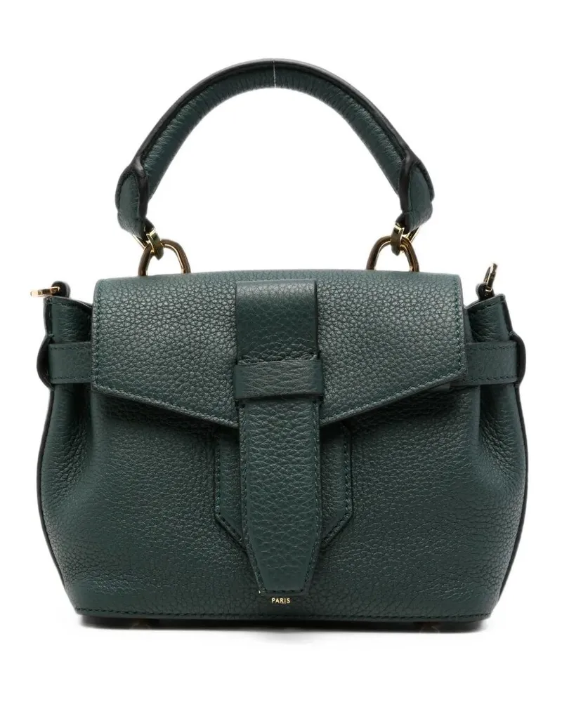 Lancel Handbag Green Leather "Charlie Mini Green
