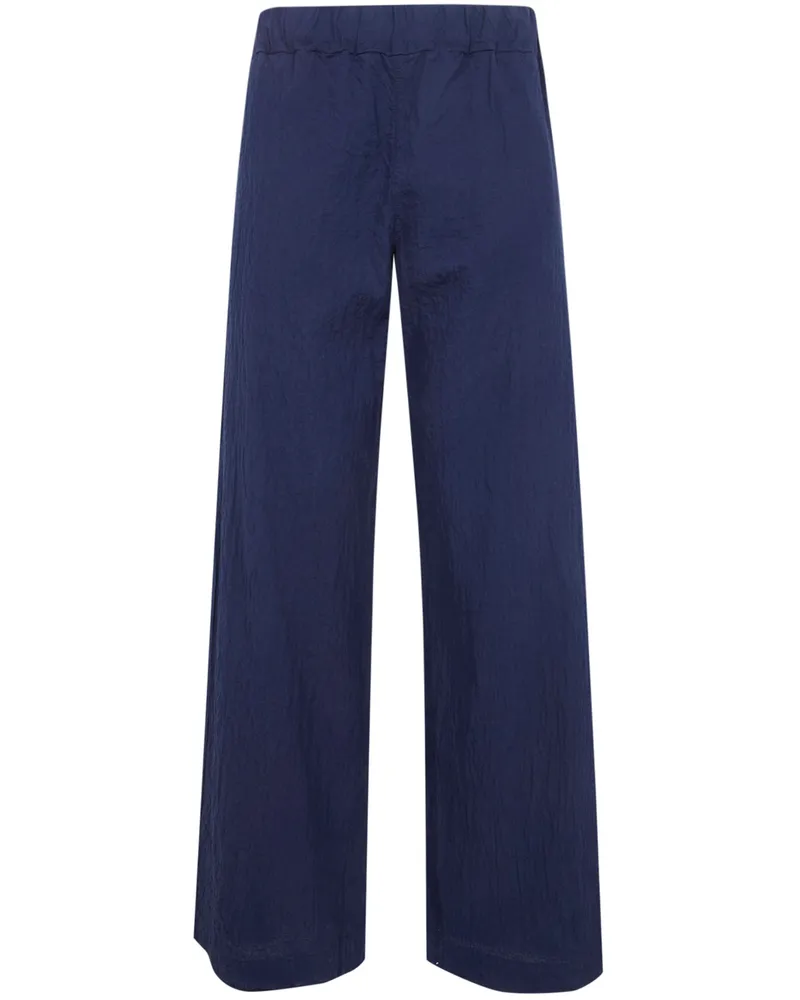 LABO.ART LABO. ART "Diana" Rock Cotton Straight Trousers Blue