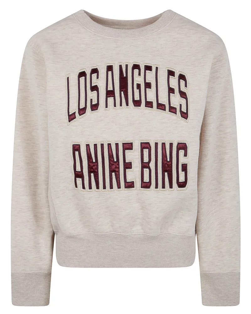 Anine Bing Harry" Shrunken Sweatshirt La Beige