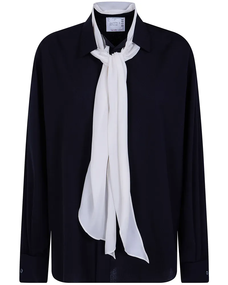 Sacai Shirt Polyester Wool "Suiting Shirt Black