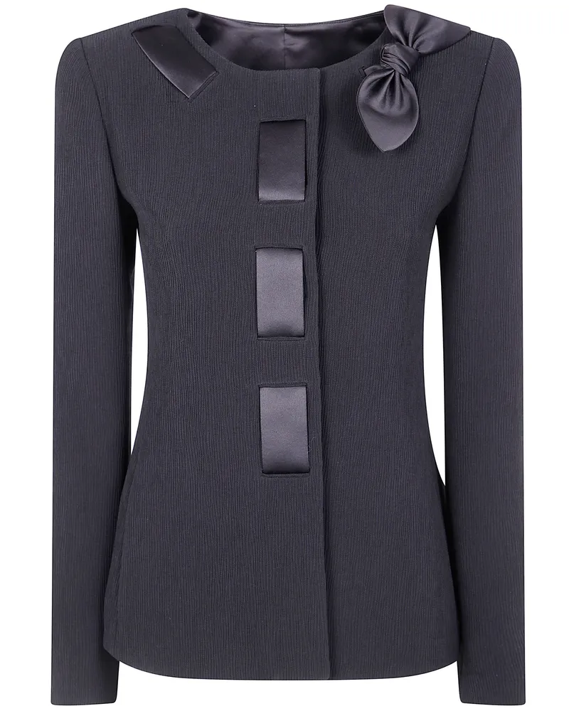 Emporio Armani Satin Insert Jacket Black