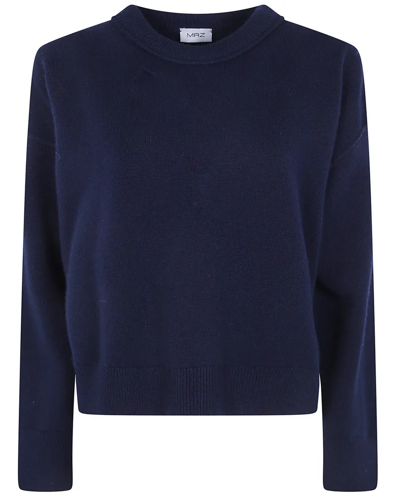 MRZ Sweater Round Neck "Cropped Oversized Blue