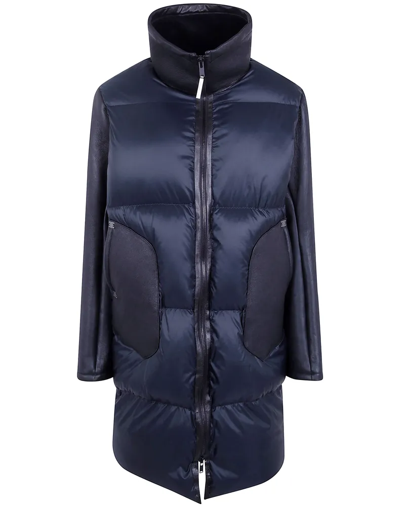 Isaac Sellam Long Jacket Leather Sleeves "Obstine Black