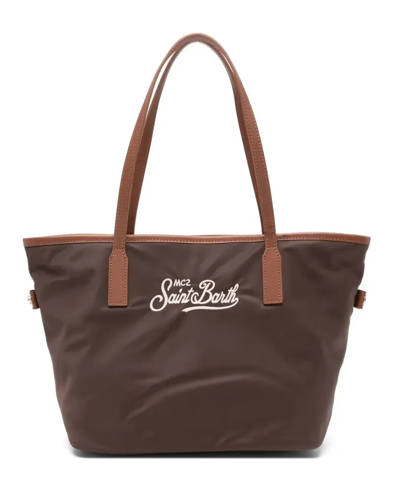 MC2 Saint Barth Handbag Mid "City Bag Mid Nylon Brown
