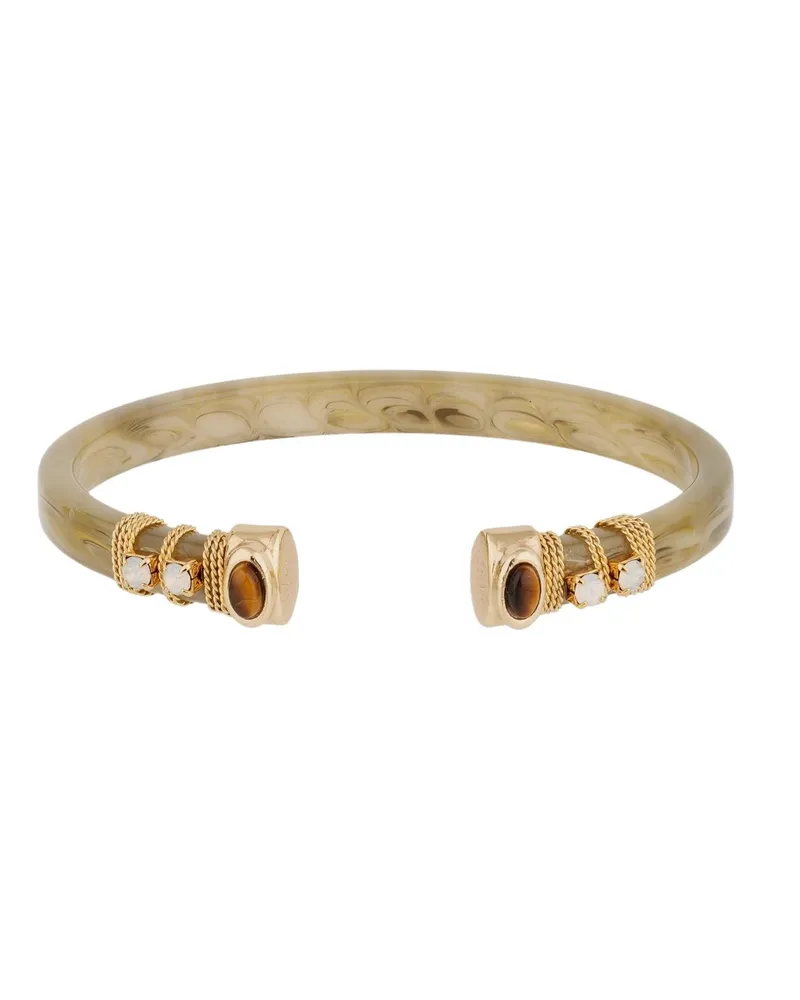 Gas Bijoux Sarina Bis Strass" Gold Plated And Acetate Bracelet Metallic