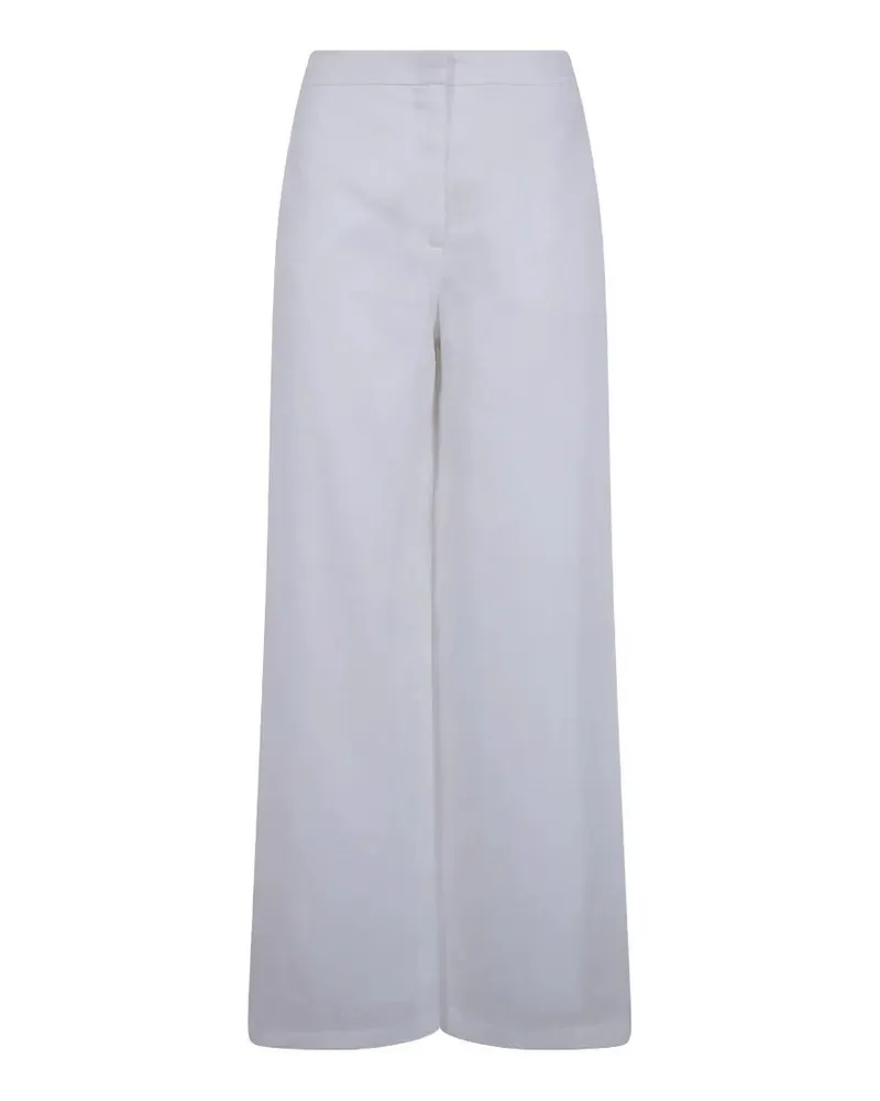 Max Mara Tapioca Linen Classic Trousers White