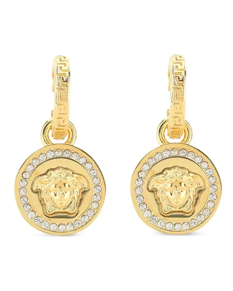 Versace Earrings Metal Strass Metallic