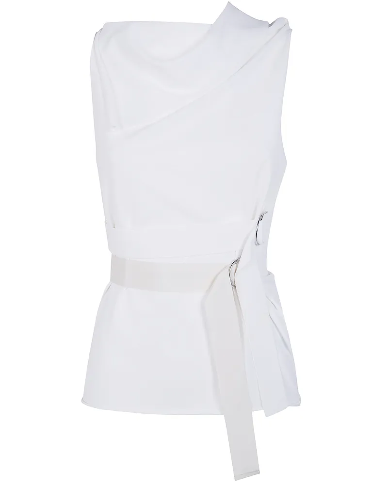 Pier Antonio Gaspari Stretch Metal Tank Top White