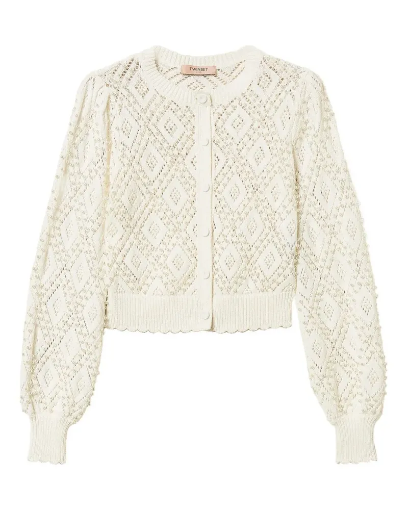 Twin-Set Round Neck Cardigan White