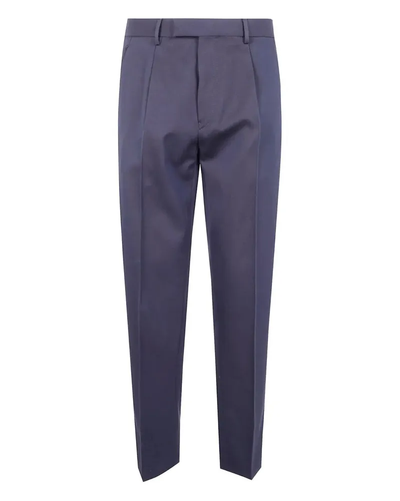 Ermenegildo Zegna Cotton And Wool Pants Black