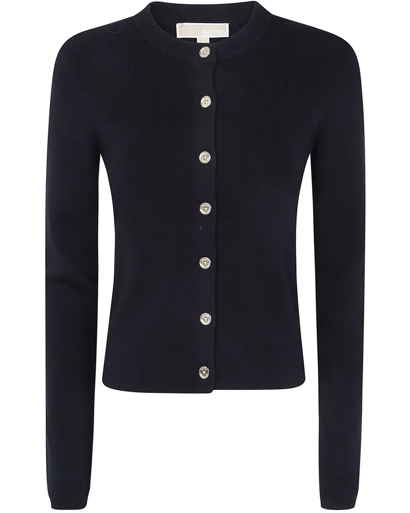 Michael Kors Sweater Ribbed Crewneck "Merino Rib Crewneck Card Black