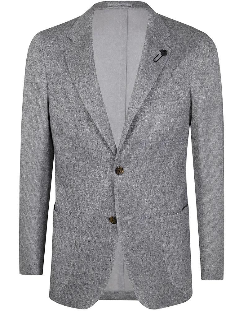 LARDINI Knitted Jacket Gray