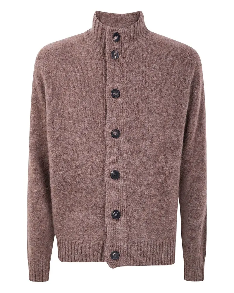 Filippo de Laurentiis Raglan Sleeves Buttoned Cardigan Beige