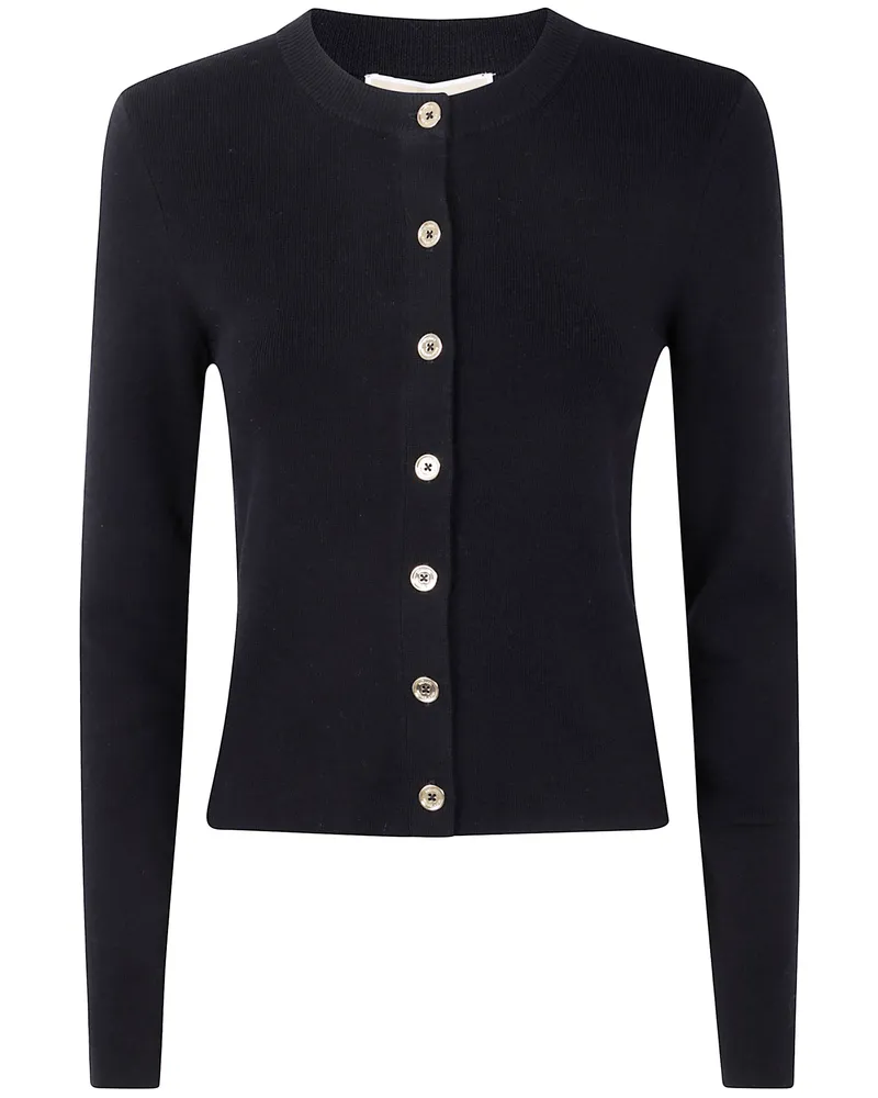 Michael Kors Merino Crew Neck Cardigan Black