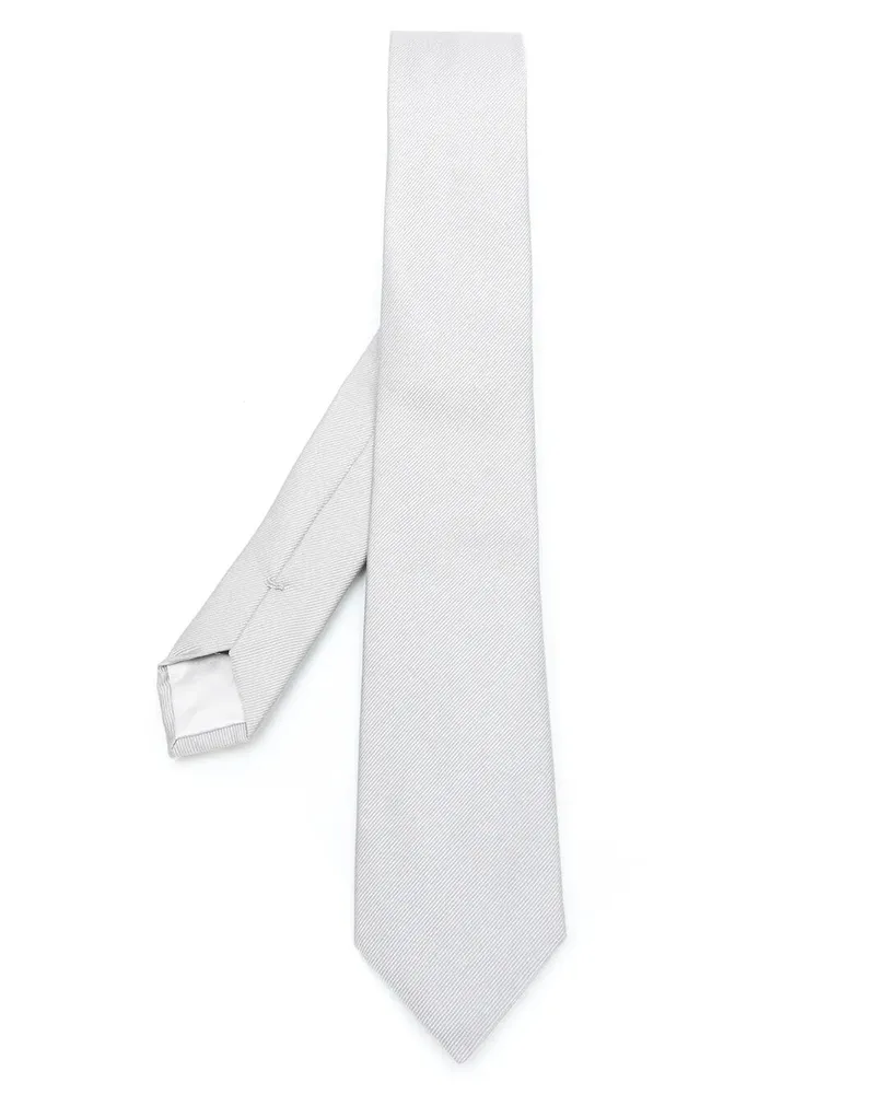 Giorgio Armani Woven Jacquard Tie Gray